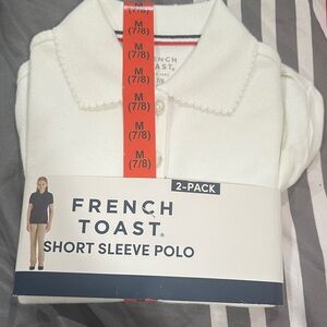 French Toast Cream Short Sleeve Polo 2-Pack